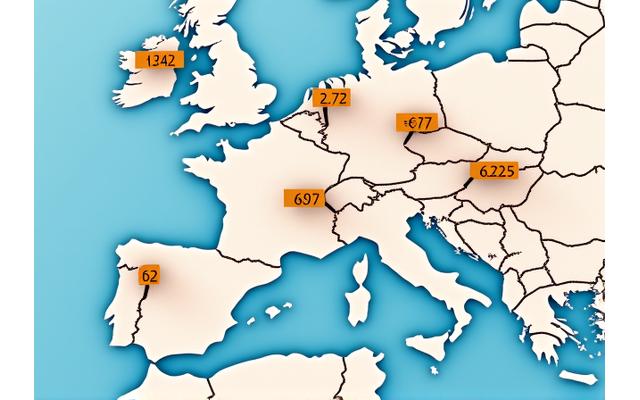 Map interface showing multiple fuel stations with competitive fuel prices displayed.