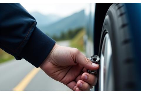 Hands-on vehicle inspection overlooking a scenic European road.
